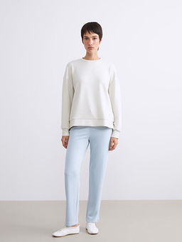 Bisiklet Yaka Oversize Kad?n Sweatshirt