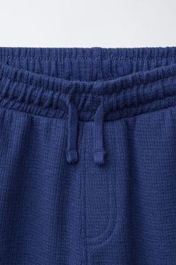 CONJUNTO CAMISETA Y BERMUDA WAFFLE ETIQUETA / Azul?n - Zara фото 7