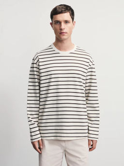 Лонгслив из 100% хлопка в полоску / Zarina  фото 3