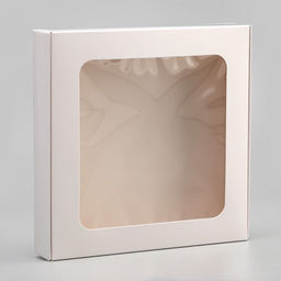 Цена за 3 шт. Коробка самосборная, белая, с окном, 16×16×3 см