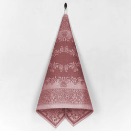 07с-39ЯК 50*70 Полотенце "Акантус" цв. бордо