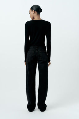 TRF LOW-RISE STRAIGHT JEANS - Zara фото 5
