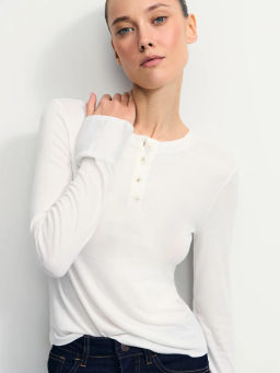 Лонгслив в рубчик из вискозы / Zarina  фото 2