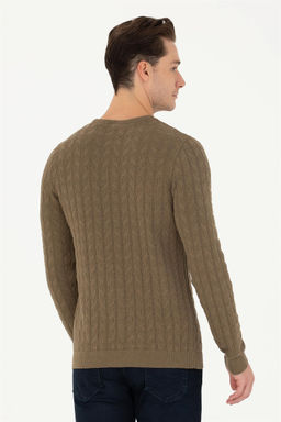 Мужской базовый свитер хаки меланжевого цвета Неожиданная скидка в корзине - U.s. polo assn фото 5