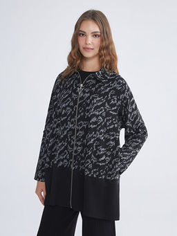 Polo Yaka Desenli Kad?n H?rka