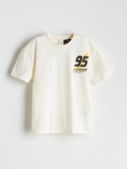 Bisiklet Yaka Arabalar Bask?l? Erkek ?ocuk Ti??rt