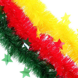 Цена за 10 шт. Мишура Искорка звёздочки, d-6 см, 200 см, микс - Зимнее волшебство фото 2