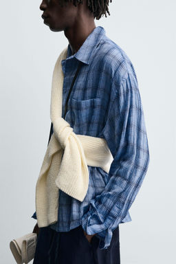 CHECK FLOWING SHIRT - Zara фото 5