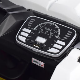 Электромобиль "Багги лайт" с р/у управлением, четырехколесный, двухместный, двойной привод (белый)