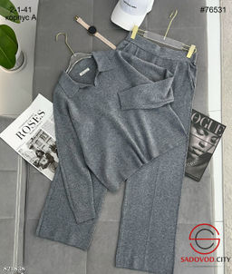 Тёплый костюм двойка трикотажный с воротником - Bruno фото 3