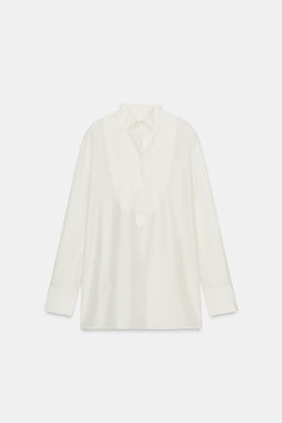 100% SILK BIB SHIRT ZW COLLECTION LIMITED EDITION - Zara фото 4