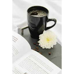 Кружка керамическая Доляна Coffee break, 300 мл, цвет чёрный  фото 2