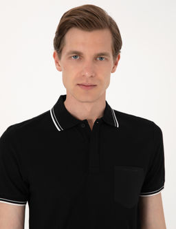 Siyah Ultralight Kuma_ Slim Fit Polo Yaka Ti__rt