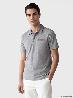 Polo Yaka Desenli Erkek Ti??rt