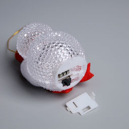 Ёлочная игрушка Снеговик, 10 см, от батареек, свечение мульти (RGB) - Luazon lighting фото 3