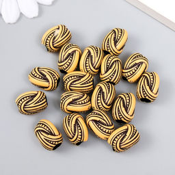 Бусины для творчества пластик Этно. Плетение набор 20 гр 1,2х1,2х1,5 см - Арт узор фото 2