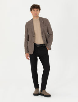 Kahverengi Slim Fit Ceket