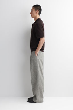 PANTAL?N DE LINO RELAXED FIT WIDE LEG - H&m фото 6