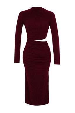 TRENDYOLMILLA Siyah Pencere /Cut Out Detayl? S?k Abiye Elbise TPRAW24EL00297 фото 10