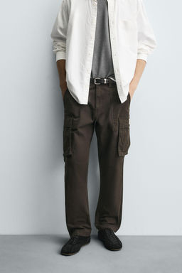 RELAXED FIT CARGO TROUSERS - Zara фото 2