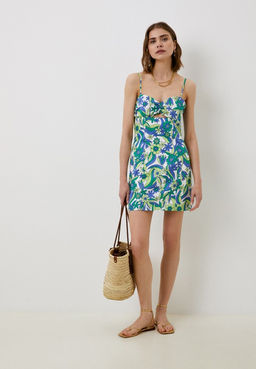 Приталенное платье с цветочным принтом - Incity фото 9