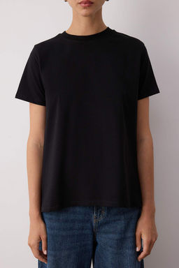 Siyah-Beyaz %100 Pamuk Arkas? Uzun Orme T-Shirt TWOAW26TS00008 - Trendyolmilla фото 14