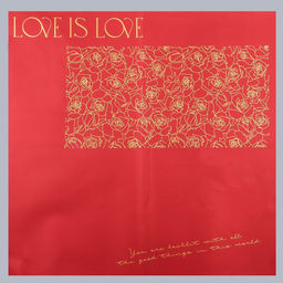 Цена за 20 шт. Пленка для цветов матовая, Любовь и розы, 57х57см, красный - UPAK LAND фото 3