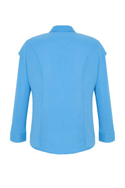 Mavi Omuz Volanl? Dokuma Gomlek TWOAW22GO0375 - Trendyolmilla фото 7