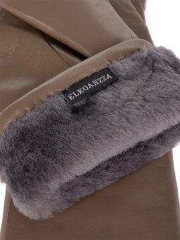 Рукавицы женские н/м крол IS129 l.taupe - Eleganzza фото 7