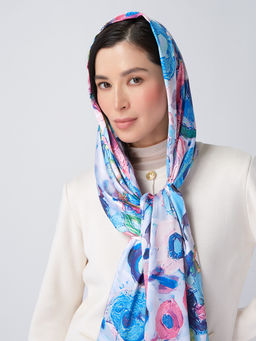 Большой, мягкий, тонкий и очень нежный двусторонний палантин с рисунком - Tantino фото 7