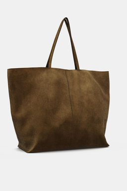 SPLIT SUEDE MAXI TOTE BAG - Zara фото 7