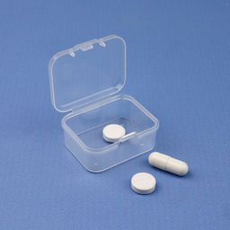 Цена за 10 шт. Таблетница, 4.5×3.5×2 см, прозрачная