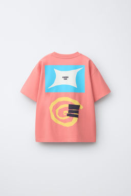 CAMISETA ESTAMPADO RELIEVE / Coral fuerte - Zara фото 2