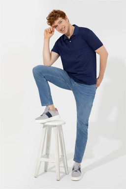 U. S. Polo Assn Мужская темно-синяя футболка с воротником-поло - U.s. polo assn фото 10