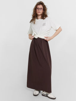 Юбка женская коричневая миди шоколадное мартини 152809 - Mark formelle фото 2