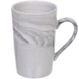 Кружка керамическая 400мл в наборе 2шт "Мрамор", высокая