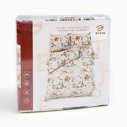 Постельное бельё Этель евро Парижские сезоны 200х217 см, 240*220 см, 70х70 см - 2 шт., 100% хлопок, бязь 125 г/м  фото 5