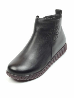 01-5507 BLACK Ботинки демисезонные (натуральная кожа, байка) - No name фото 5