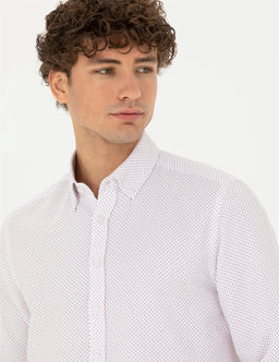 Bordo Slim Fit Uzun Kollu G_mlek - Pierre cardin фото 2