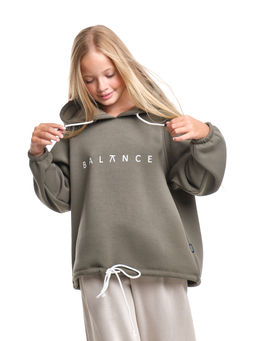 Толстовка с начесом 22-7498 хаки - Mini maxi фото 12