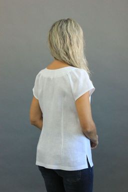 100% ЛЁН Блуза с вышивкой - Елецкие узоры фото 5