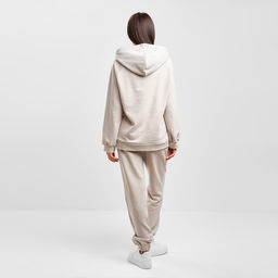 Костюм женский (толстовка, брюки) MIST, размер 48-50, бежевый