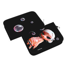 Цена за 1 шт. Пенал-книжка без наполнения ErichKrause 135x205x30мм Bubble Girl