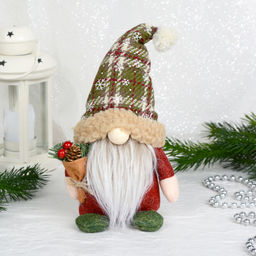 Новогоднее украшение Гном 11x8x22 см / B118 /уп 100/ - ГалеонТрейд фото 2