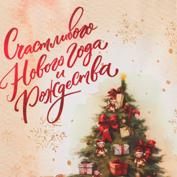 Цена за 3 шт. Пакет бумажный подарочный новогодний крафт «Счастливого Нового Года» 18×8×25 см