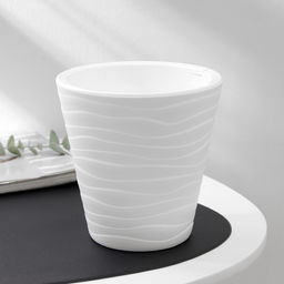 Кашпо для цветов со вставкой «Валенсия», 2 л, пластик, белое