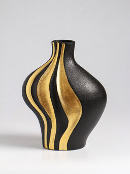 Ваза настольная керамика "Оделис" 19,5х15 см, чёрный