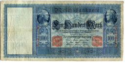 Банкнота 100 марок 1910 года Германия