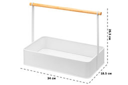 Органайзер металлический с деревянной ручкой 34*18,5*26,5 см - Elan gallery фото 2