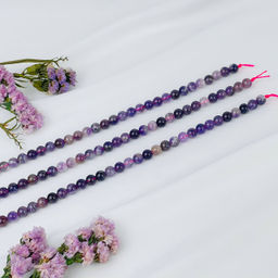 Бусины для украшений из кварцевого Аметиста (46 бусин) 39 см